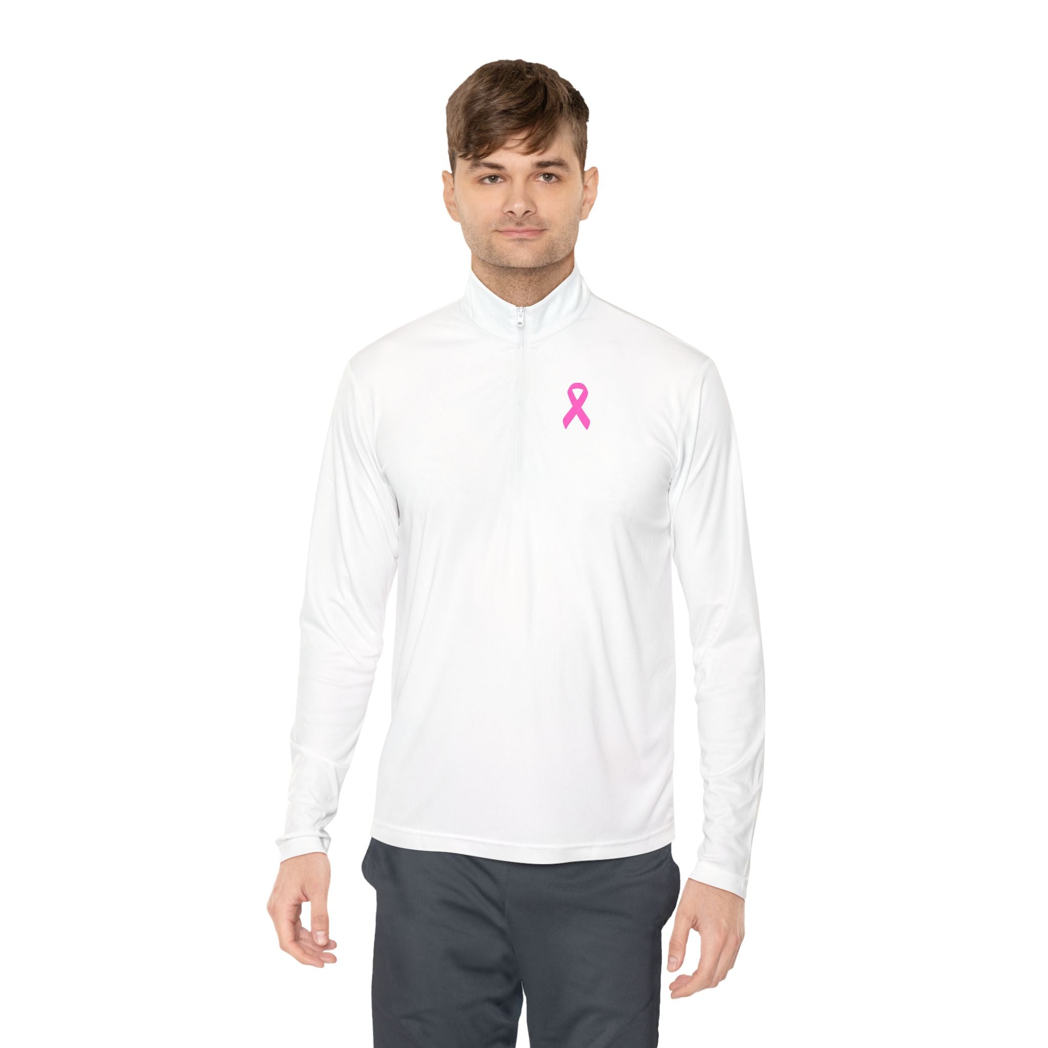 Breast Cancer Quarter-Zip Pullover