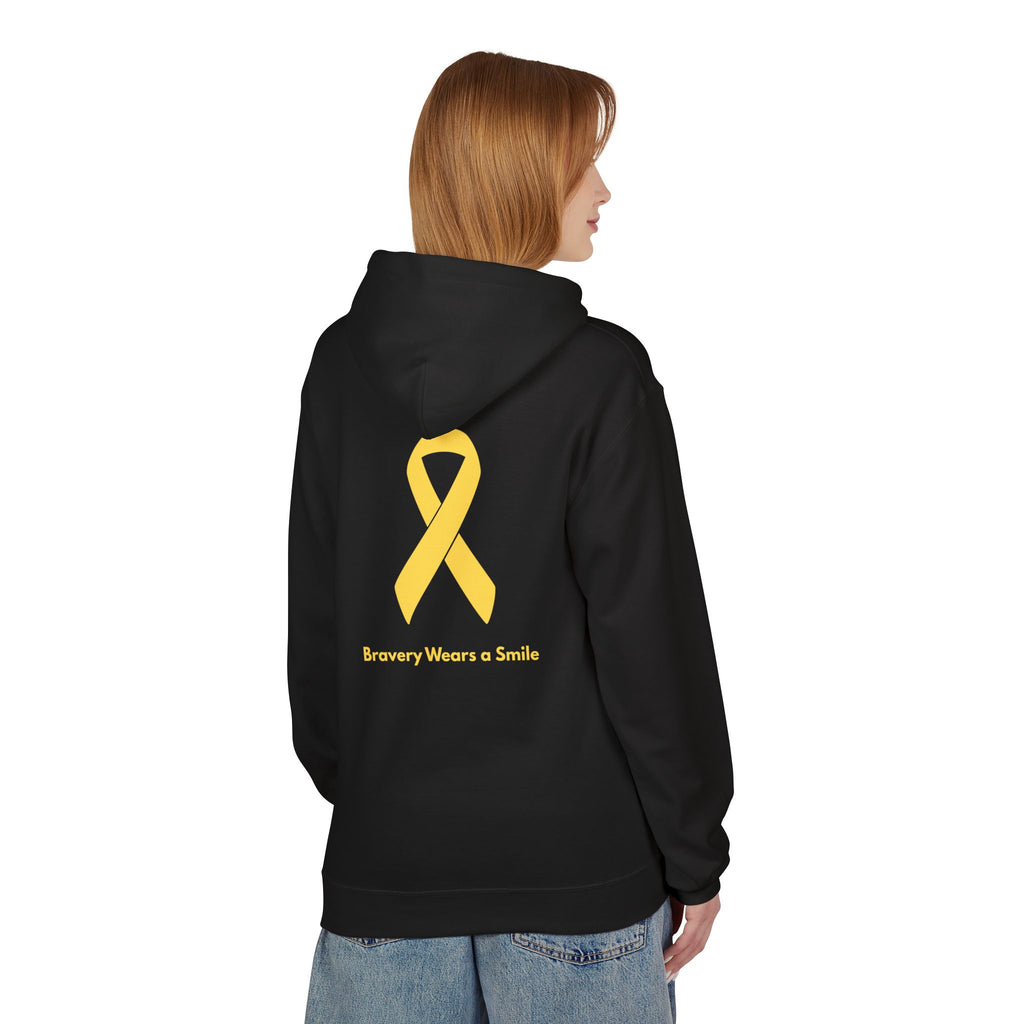Childhood Cancer Hoodie - Bravery Wears a Smile