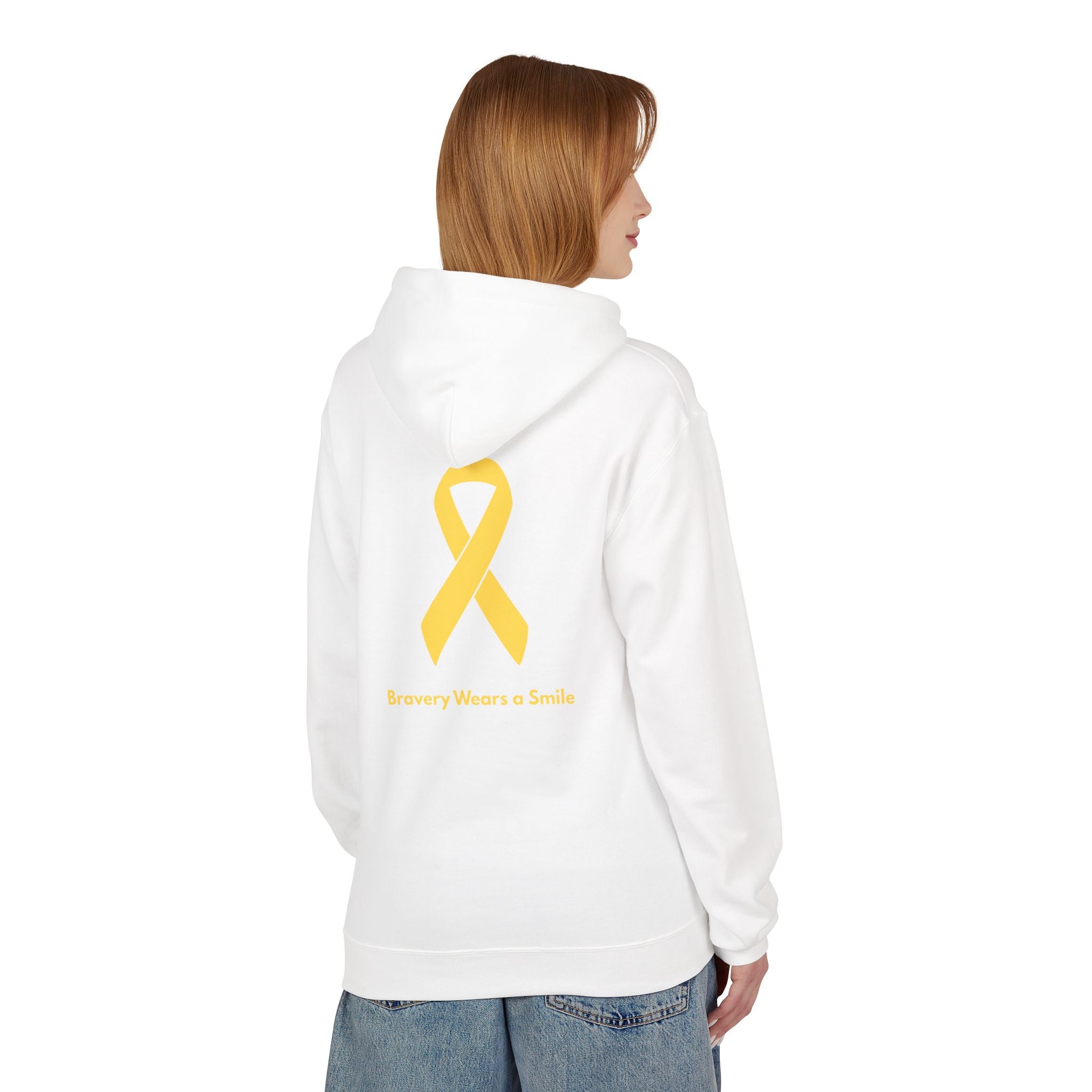Childhood Cancer Hoodie - Bravery Wears a Smile