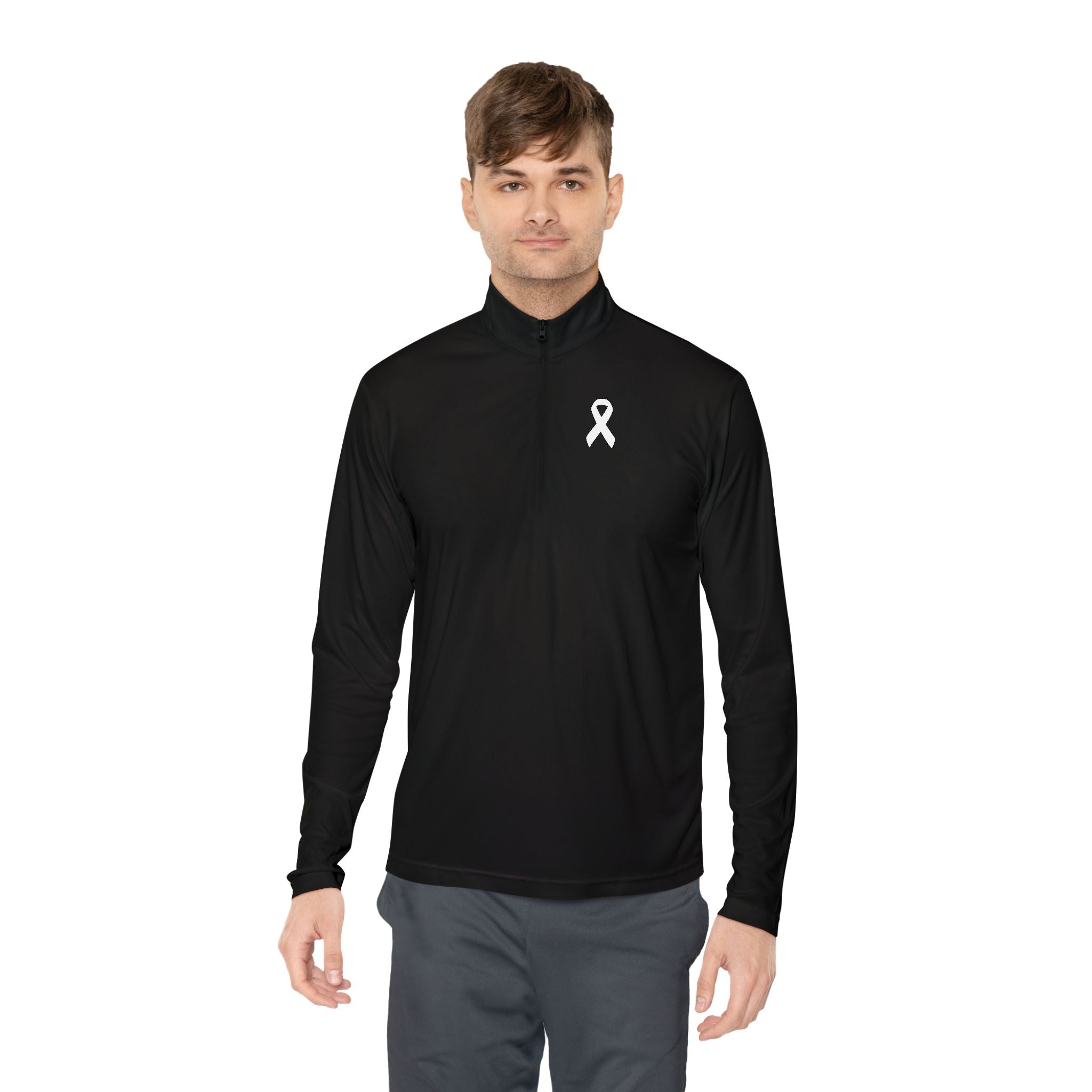 Lung Cancer Quarter-Zip Pullover